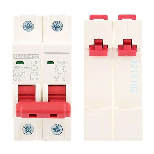 DC 500V 32A Circuit Breaker | 2P MCB สำหรับระบบพลังงานแผงโซลาร์เซลล์