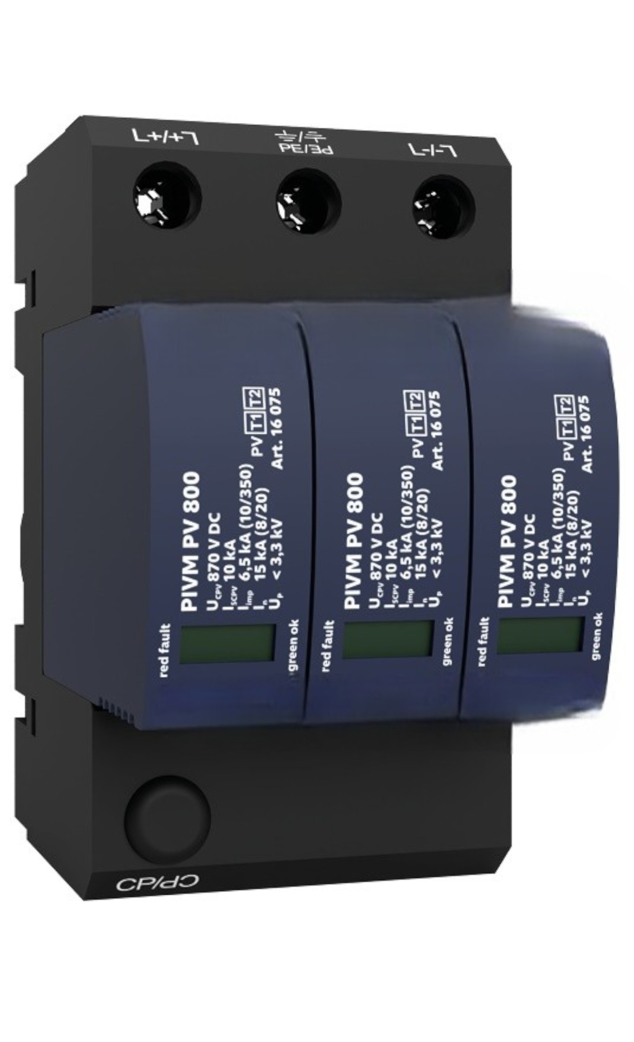ประเภท 1+2 PV SPD | Y-Connection | ไม่มีฟิวส์สำรอง LPL III - IV