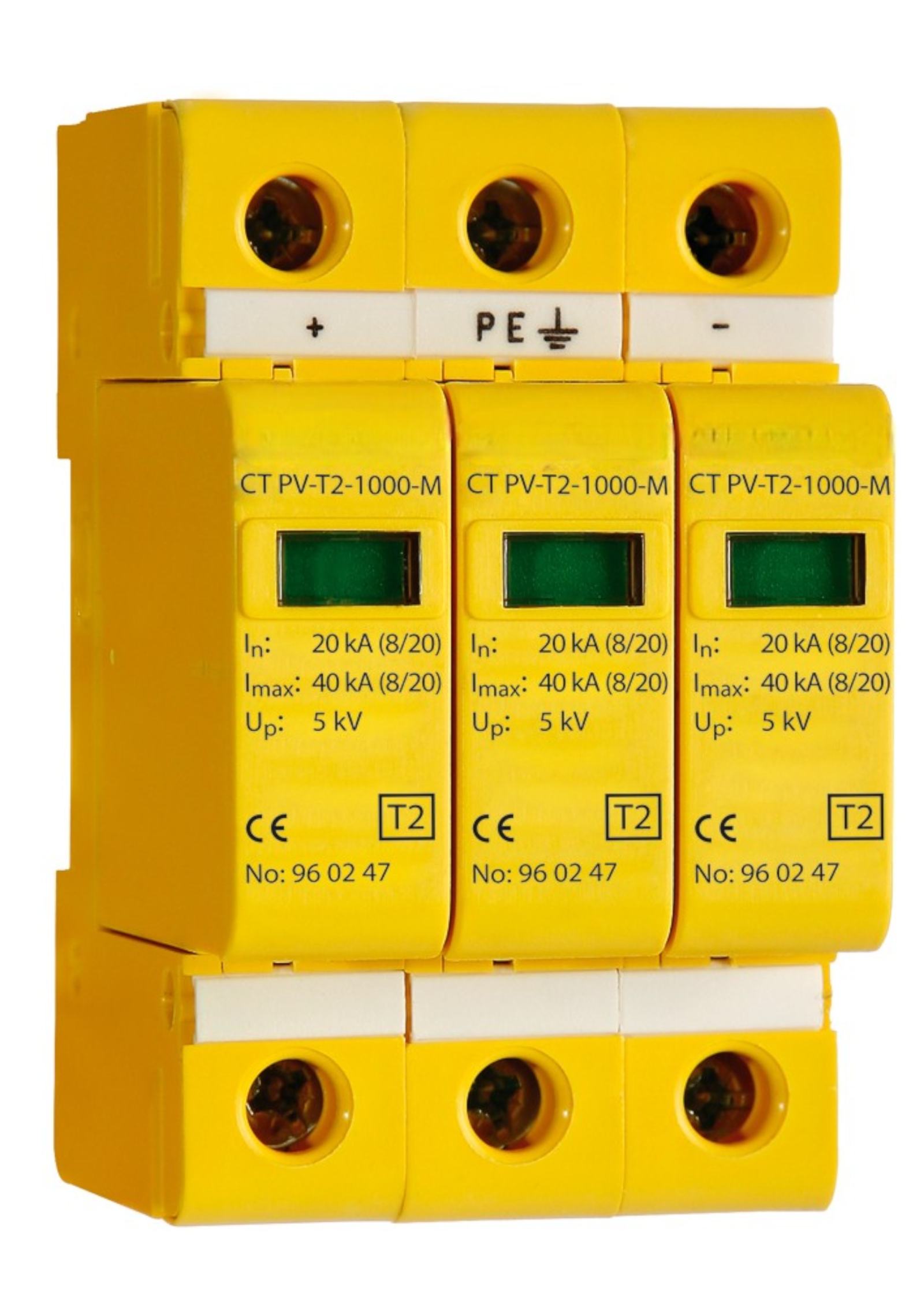 อุปกรณ์ป้องกัน DC Surge Type 2 พร้อมติดต่อการเปลี่ยนแปลงระยะไกล | Din-Rail, IP20